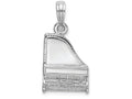 FJC Finejewelers 14k White Gold White 3d Grand Pianomoveable Charm