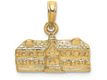 FJC Finejewelers 14k Yellow Gold 3d Wren Buildings Williamsburg Va - Virginia Charm
