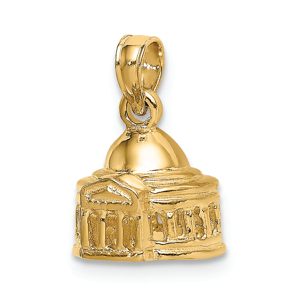 FJC Finejewelers 14k Yellow Gold 3d Jefferson Memorial Buildingwashington D.c. Charm