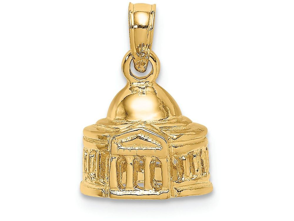 FJC Finejewelers 14k Yellow Gold 3d Jefferson Memorial Buildingwashington D.c. Charm