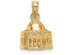 FJC Finejewelers 14k Yellow Gold 3d Jefferson Memorial Buildingwashington D.c. Charm