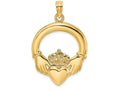 FJC Finejewelers 14k Yellow Gold Large Claddagh Heart Charm