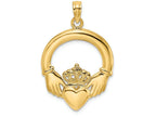 FJC Finejewelers 14k Yellow Gold Large Claddagh Heart Charm