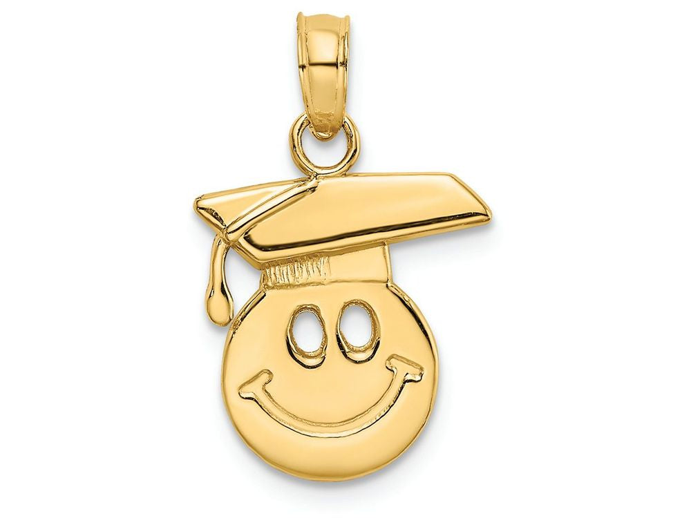 FJC Finejewelers 14k Yellow Gold Smiley Face with Graduation Cap Charm
