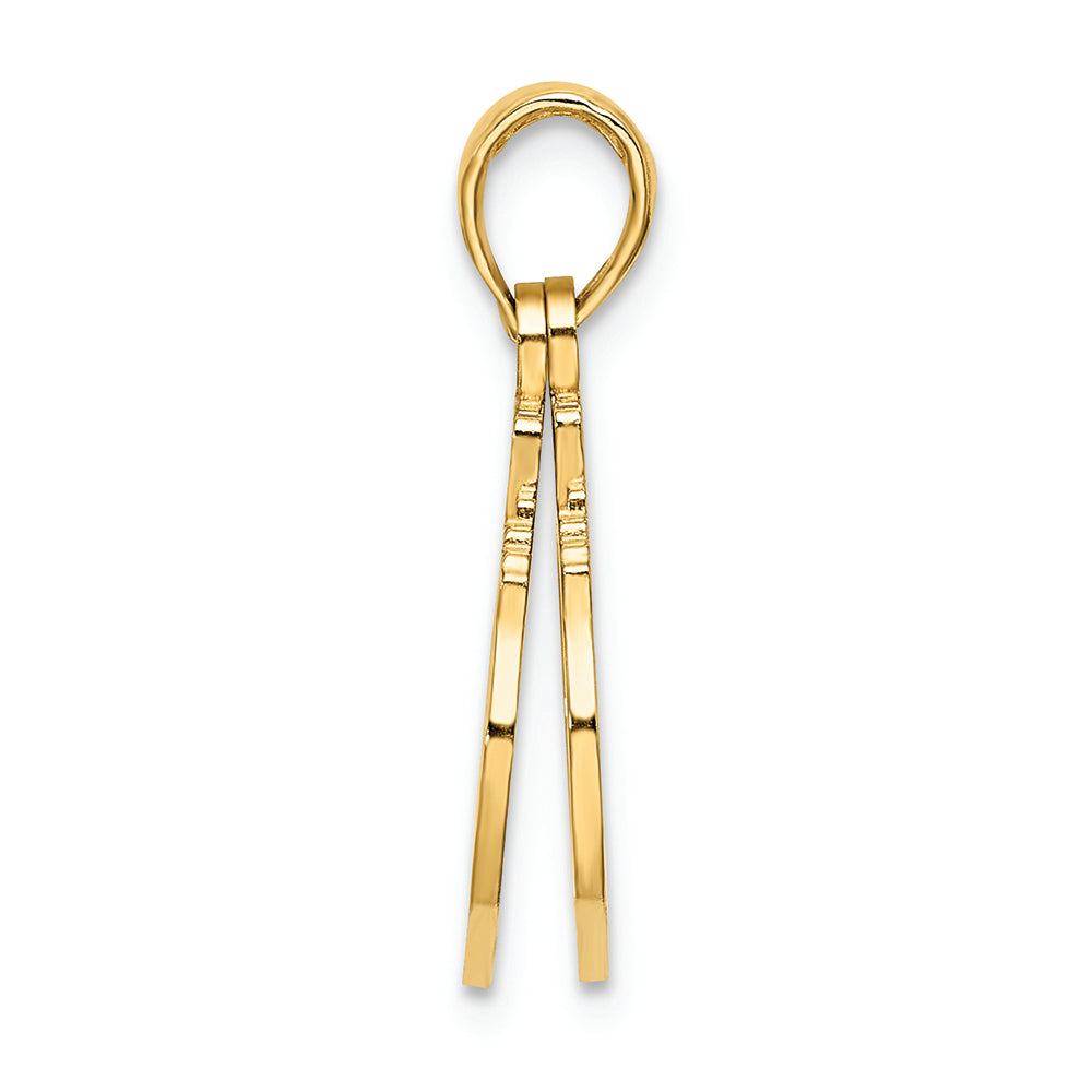 FJC Finejewelers 14k Yellow Gold Handcuffsmoveable Charm