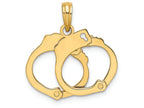 FJC Finejewelers 14k Yellow Gold Handcuffsmoveable Charm