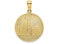FJC Finejewelers 14k Yellow Gold Chicago Skyline On Round Disc Charm