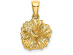 FJC Finejewelers 14k Yellow Gold Hibiscus Flower Charm Textured