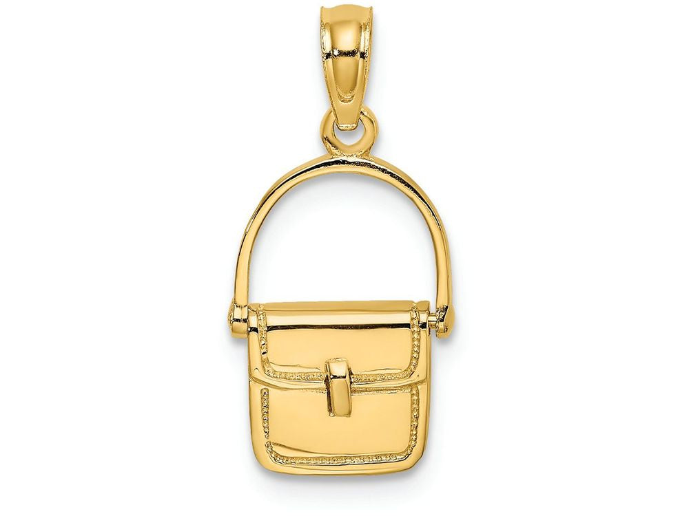 FJC Finejewelers 14k Yellow Gold 3d Purse Charm