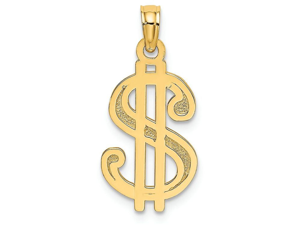 FJC Finejewelers 14k Yellow Gold Dollar Signtextured Charm