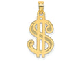 FJC Finejewelers 14k Yellow Gold Dollar Signtextured Charm