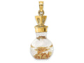 FJC Finejewelers 14k 3d Gold Leaf In Bottle Charm