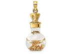 FJC Finejewelers 14k 3d Gold Leaf In Bottle Charm
