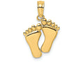 FJC Finejewelers 14k Yellow Gold Double Feet - Hp Hang Ten Styele Charm