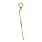 FJC Finejewelers 14k Yellow Gold Triple Vertical Feet Charm