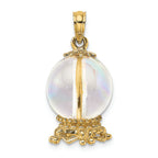 FJC Finejewelers 14k Yellow Gold 3d Crystal Ball Charm