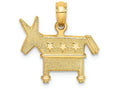 FJC Finejewelers 14k Yellow Gold 3d Democratic Donkey with Stars Charm