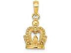 FJC Finejewelers 14k Yellow Gold 3d Crown Charm