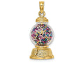 FJC Finejewelers 14k Yellow Gold 3d Gumball Machinemoveable Charm