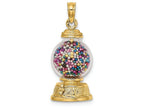 FJC Finejewelers 14k Yellow Gold 3d Gumball Machinemoveable Charm