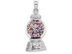 FJC Finejewelers 14k White Gold White 3d Gumball Machinemoveable Charm