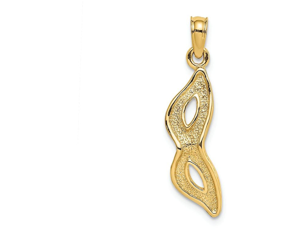 FJC Finejewelers 14k Yellow Gold Masquerade Mask Beveled Eyes Charm