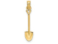 FJC Finejewelers 14k Yellow Gold 3d Shovel Garden Tool Charm
