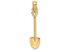 FJC Finejewelers 14k Yellow Gold 3d Shovel Garden Tool Charm
