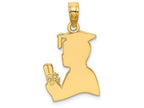 FJC Finejewelers 14k Yellow Gold Male Graduation Profile with Diploma - Charm
