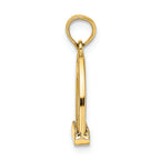 FJC Finejewelers 14k Yellow Gold 3d Small Horse Stirrup Charm