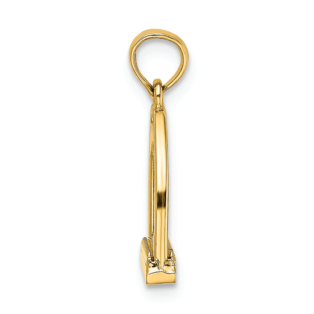 FJC Finejewelers 14k Yellow Gold 3d Small Horse Stirrup Charm