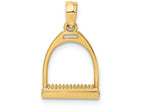 FJC Finejewelers 14k Yellow Gold 3d Small Horse Stirrup Charm