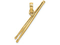 FJC Finejewelers 14k Yellow Gold 3d Drum Sticksmoveable Charm