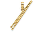 FJC Finejewelers 14k Yellow Gold 3d Drum Sticksmoveable Charm