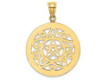 FJC Finejewelers 14k Yellow Gold Tribal Star In Round Framegate Jewelry Charm