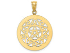 FJC Finejewelers 14k Yellow Gold Tribal Star In Round Framegate Jewelry Charm