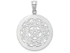 FJC Finejewelers 14k White Gold White Tribal Star In Round Framegate Jewelry Charm