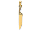FJC Finejewelers 14k Yellow Gold 3d Butcher Knife Charm