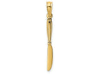 FJC Finejewelers 14k Yellow Gold 3d Table Knife Charm