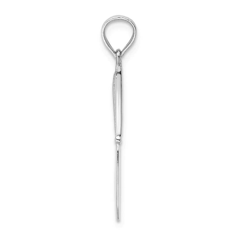 FJC Finejewelers 14k White Gold 3d Table Knife Charm