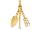 FJC Finejewelers 14k Yellow Gold 3d Garden Hand Tool Collectionmoveable Charm