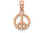 FJC Finejewelers 14k Rose Gold 3d Peace Symbol - Mini Charm