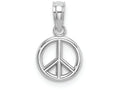 FJC Finejewelers 14k White Gold White 3d Peace Symbol - Mini Charm