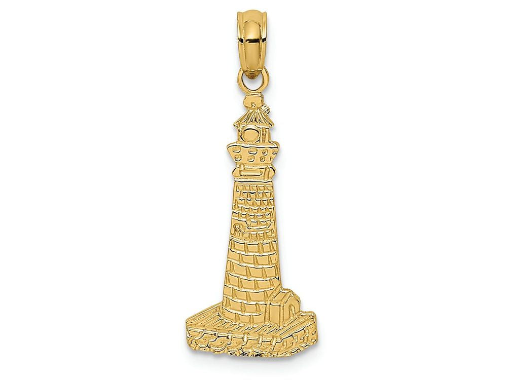 FJC Finejewelers 14k Yellow Gold Lighthouseflat Charm