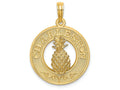FJC Finejewelers 14k Yellow Gold Charleston On Round Frame with Pineapple Center Charm