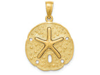 FJC Finejewelers 14k Yellow Gold Sand Dollar with Dancing Starfish Center Charm