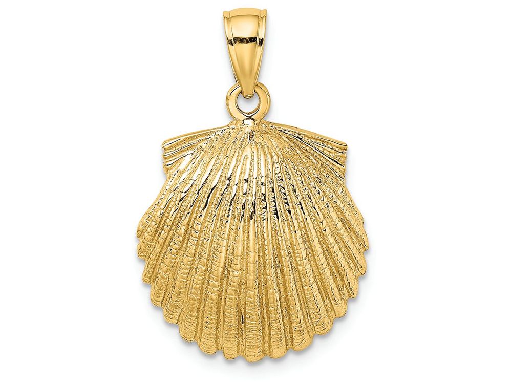 FJC Finejewelers 14k Yellow Gold Scallop Shell Charm