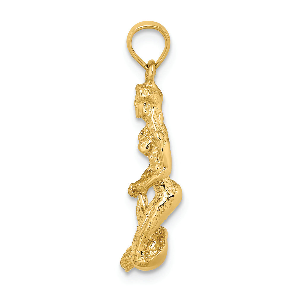 FJC Finejewelers 14k Yellow Gold 3d Mermaid Charm