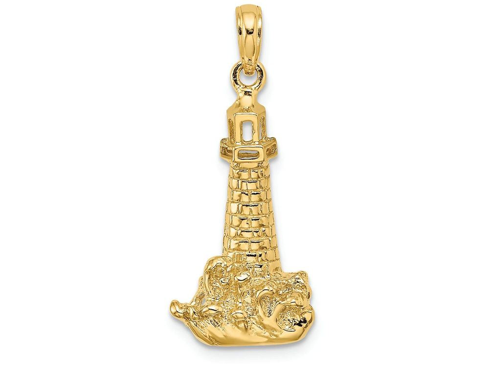 FJC Finejewelers 14k Yellow Gold Lighthouse Wwithave Charm