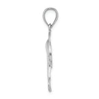 FJC Finejewelers 14k White Gold Dolphin Jumping Polish Engraved Charm